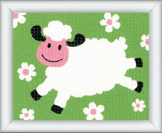 Vervaco Needlepoint Tapestry Canvas Kit Needlecraft 16x12.5cm - Sheep - Home - Crafts
