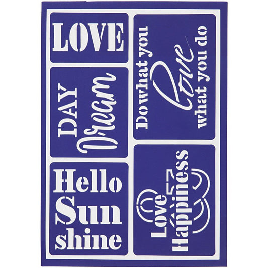 Viva Decor Hello Sunshine Flexible Self Adhesive Stencil Sheet For Paper Wood Crafts - Home - Crafts