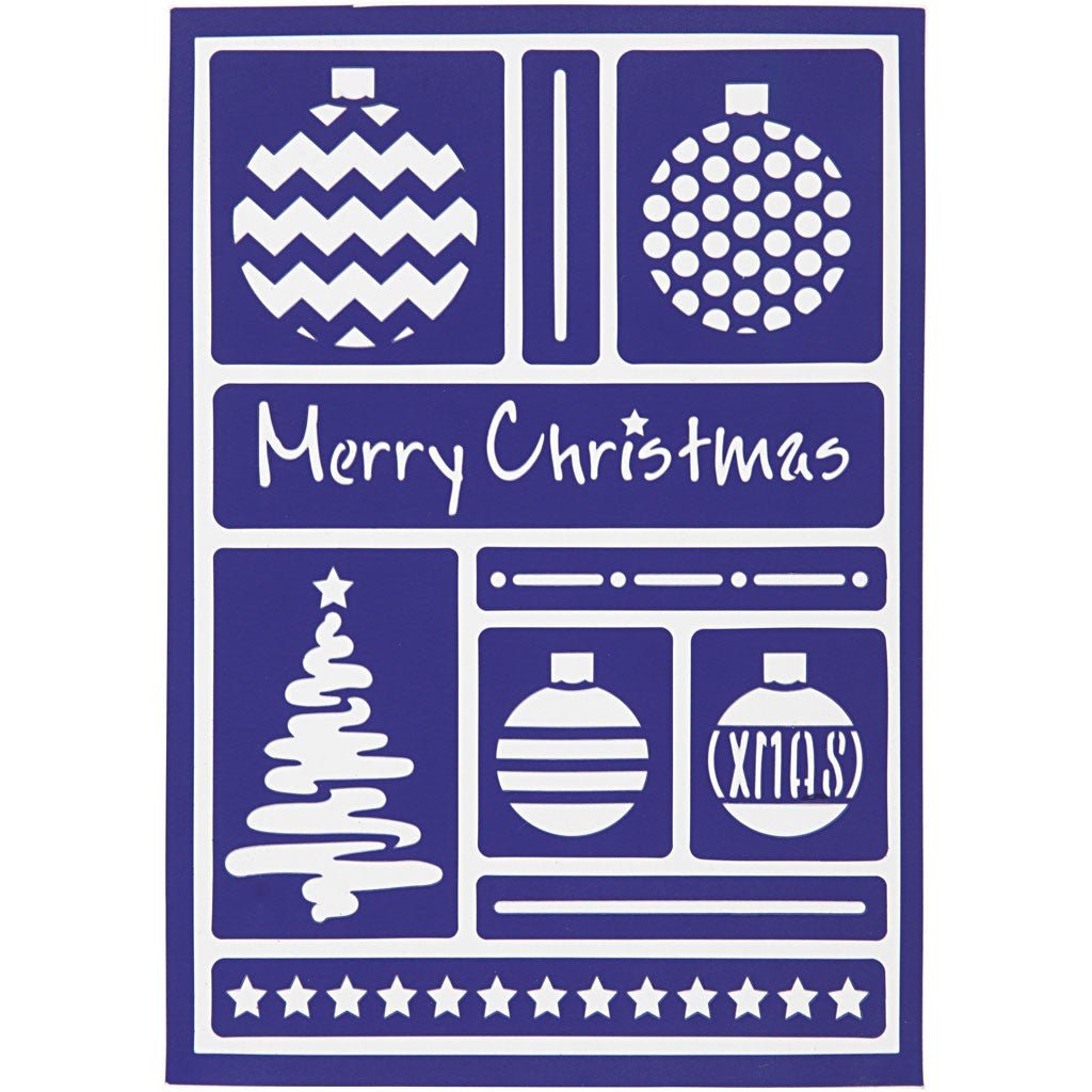 Viva Decor Modern Christmas Flexible Self Adhesive Stencil Sheet For Paper Wood Crafts - Home - Crafts