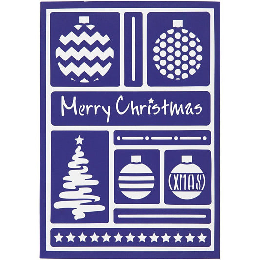 Viva Decor Modern Christmas Flexible Self Adhesive Stencil Sheet For Paper Wood Crafts - Home - Crafts