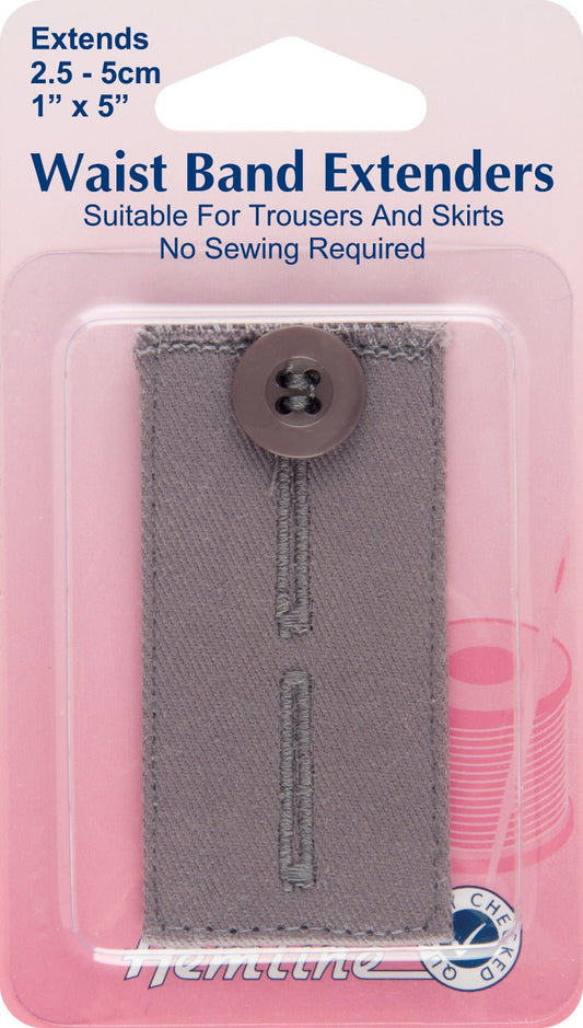 Waistband Extender Button For Trousers & Skirts Extends 1 - 2 Inches: Light Grey - Home - Crafts