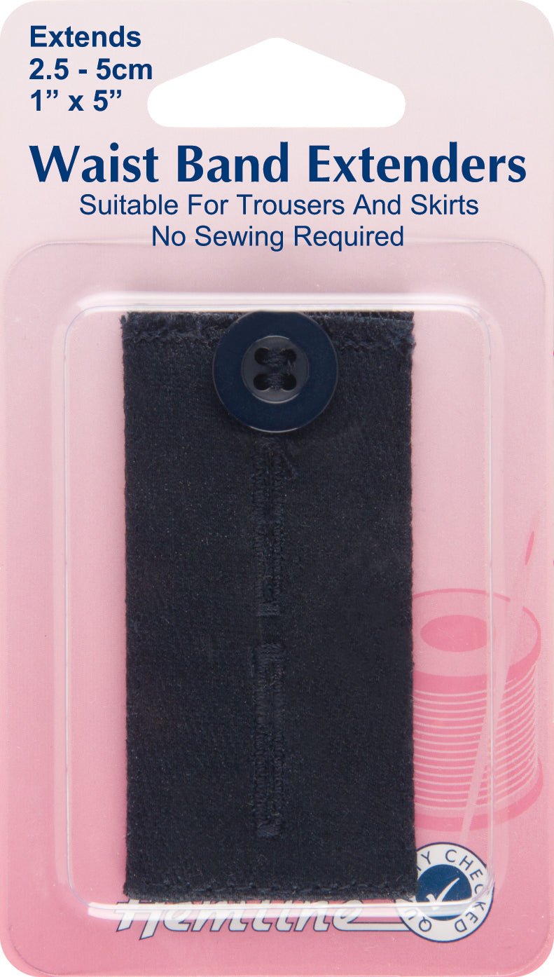 Waistband Extender Button For Trousers & Skirts Extends 1 - 2 Inches: Navy - Home - Crafts