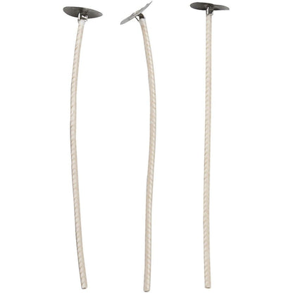 Waxed Candle Wicks L:10 cm Thickness 2 mm, 50 Pieces - Home - Crafts