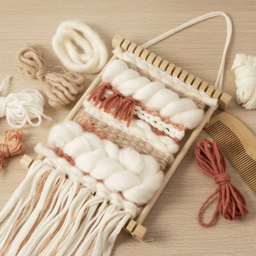Weaving Discover Kit Training Loom Glue Thread Comb Yarn Needle