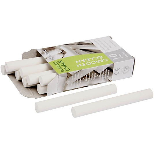 White Chalkboard Chalk Dustless Blackboard Boxed 8 cm x 10 - Home - Crafts