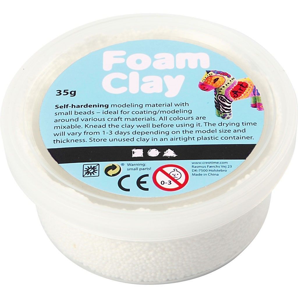 White Colour Small Bead Modelling Material With Plastic Tub 35 g - Home - Crafts