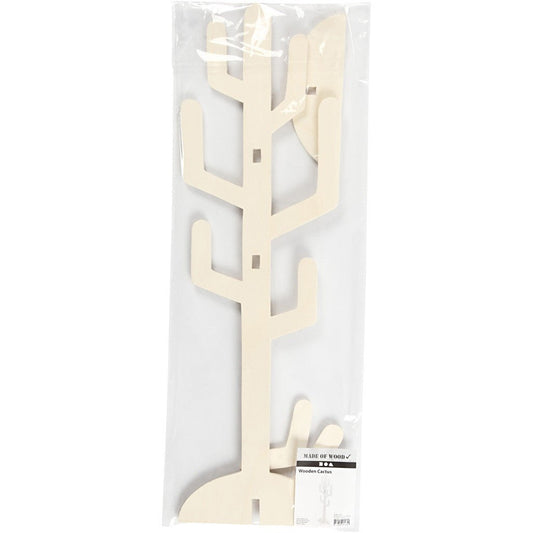 Wooden Cactus Decoration Crafts H: 60 cm W: 18.5 cm - Home - Crafts