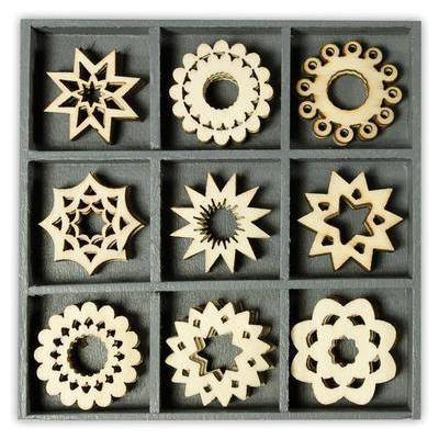 Wooden Decorations Embellishments Toppers - Fancy Circles - Home - Crafts