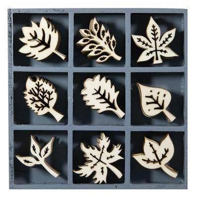 Wooden Decorations Embellishments Toppers - Leaves - Home - Crafts