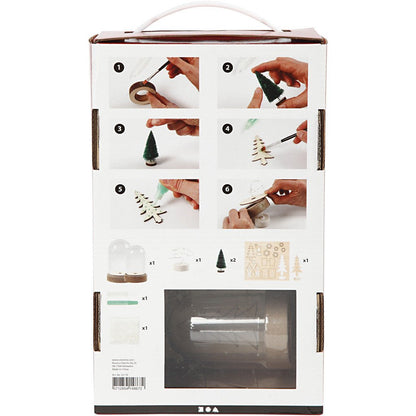Wooden DIY Kit Plastic Bells Xmas Trees LED Light Decoration Crafts - Christmas Scene - Home - Crafts