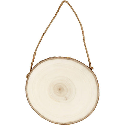 Wooden Door Sign With Suspension Cord Hanging Decoration Crafts D: 12 - 14 cm T: 1.5 cm - Home - Crafts