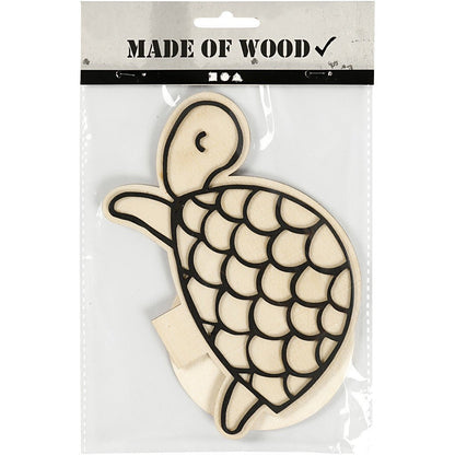 Wooden EVA Foam Figure With Stand Decoration Crafts H: 10 cm - Turtle - Home - Crafts