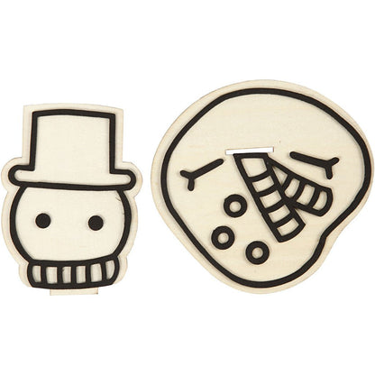 Wooden EVA Foam Figure With Stand Decoration Crafts H: 11.5 cm - Snowman - Home - Crafts
