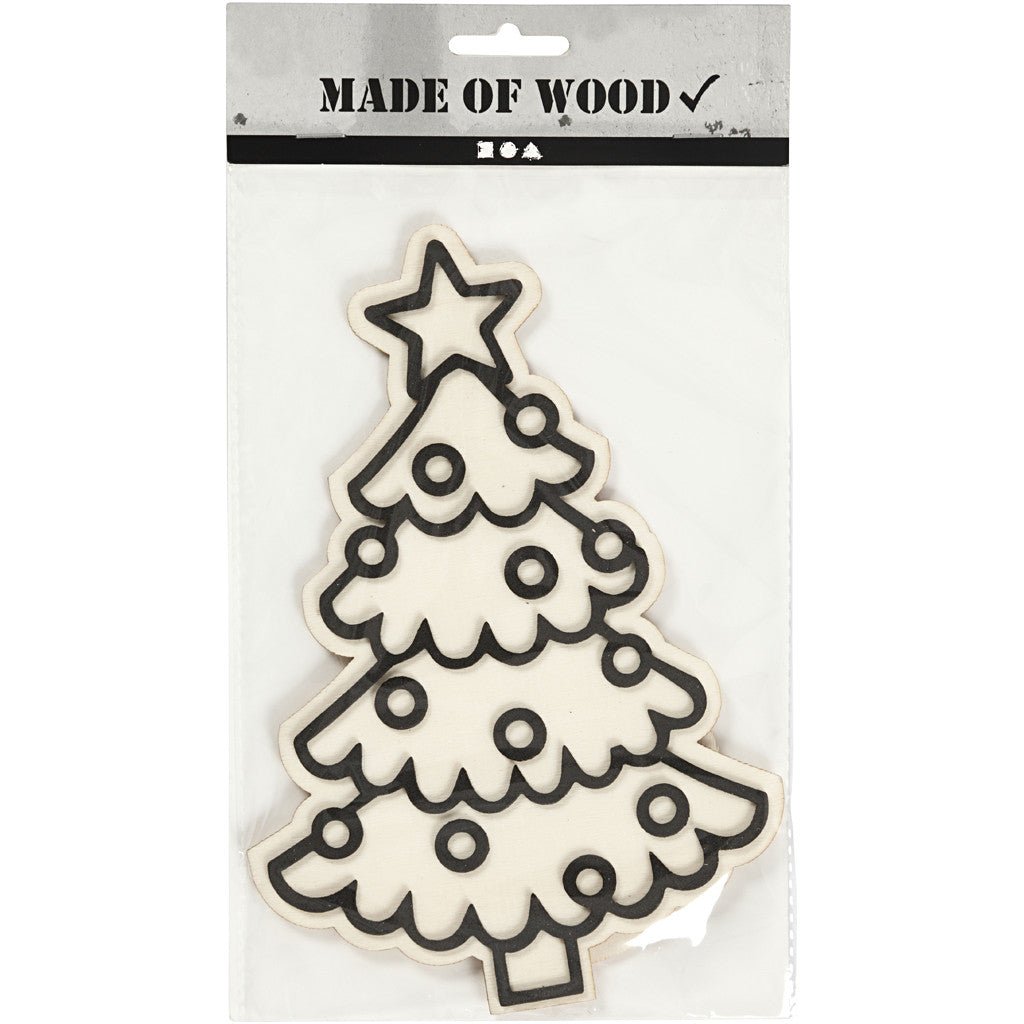 Wooden EVA Foam Figure With Stand Decoration Crafts H: 19.5 cm - Christmas Tree - Home - Crafts