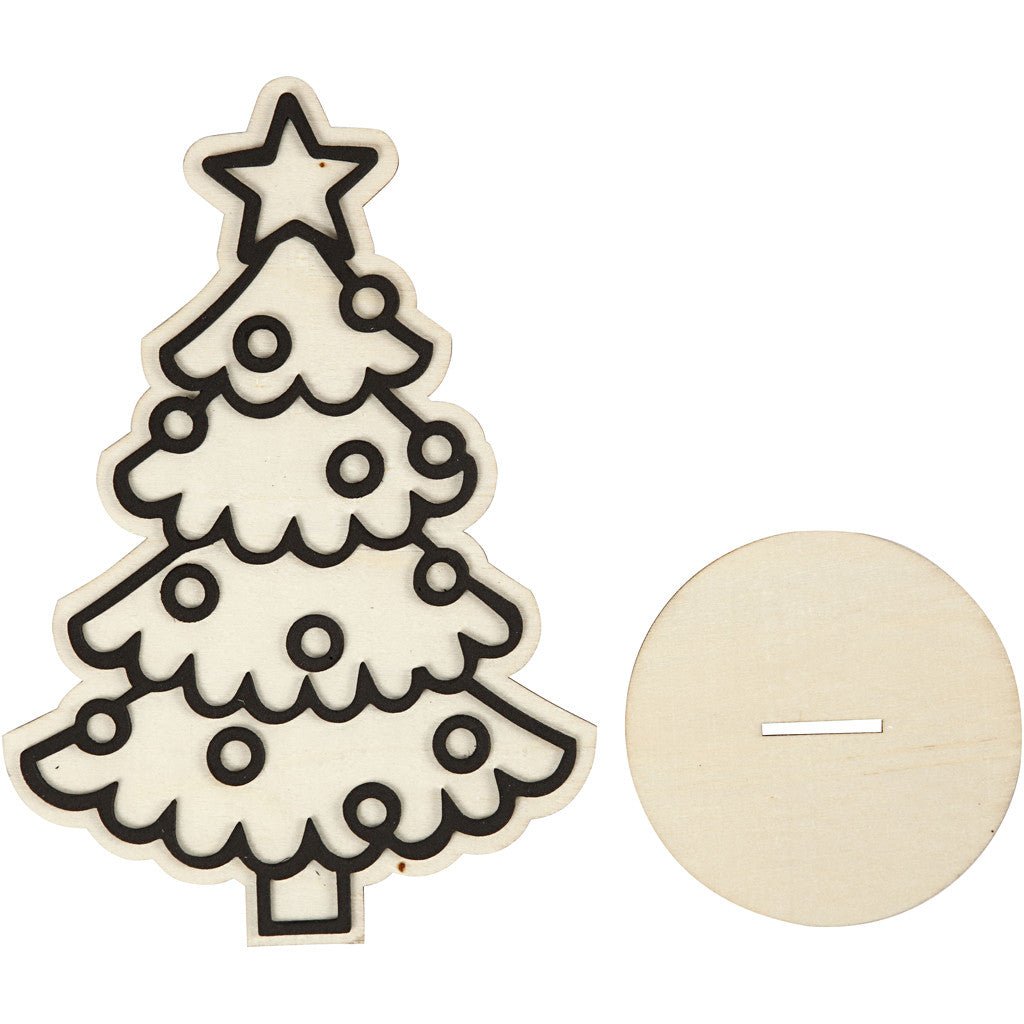 Wooden EVA Foam Figure With Stand Decoration Crafts H: 19.5 cm - Christmas Tree - Home - Crafts