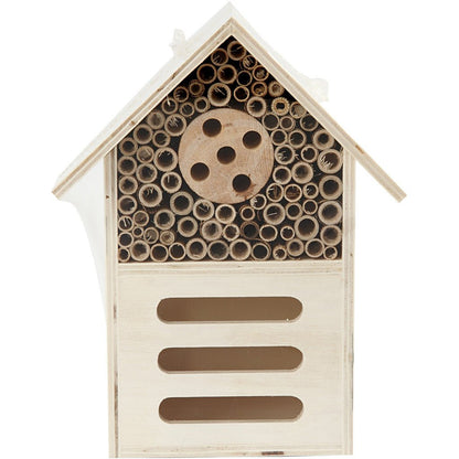 Wooden Insect Butterfly Hotel With Bamboo Tubes Home Decorations Crafts H: 18 cm W: 14 cm - Home - Crafts