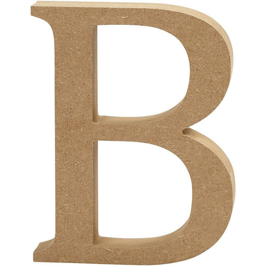 Wooden Letter Large 13cm MDF Capital Letters Numbers & Symbols for Crafts - B - Home - Crafts