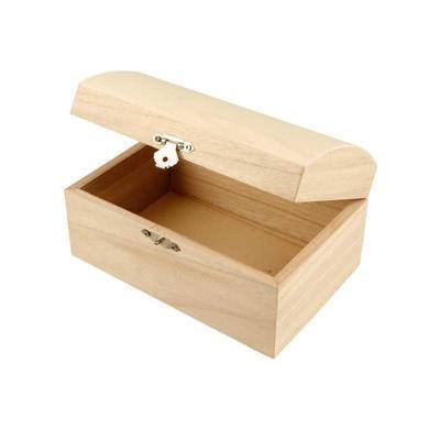 Wooden Treasure Chest Storage Box 16cm Decorate or Paint - Home - Crafts