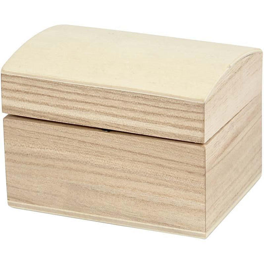 Wooden Treasure Chest Storage Box 8cm Decorate or Paint - Home - Crafts