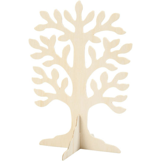 Wooden Tree With Big Crown Crossfoot Decoration Crafts 30x21.5 cm - Home - Crafts