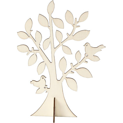 Wooden Tree With Brids Crossfoot Decoration Crafts H: 24 cm W: 18.4 cm - Home - Crafts
