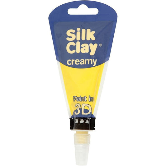 Yellow Colour Liquid Modelling Clay Piping Bag For Relief Drawing 35 ml - Home - Crafts