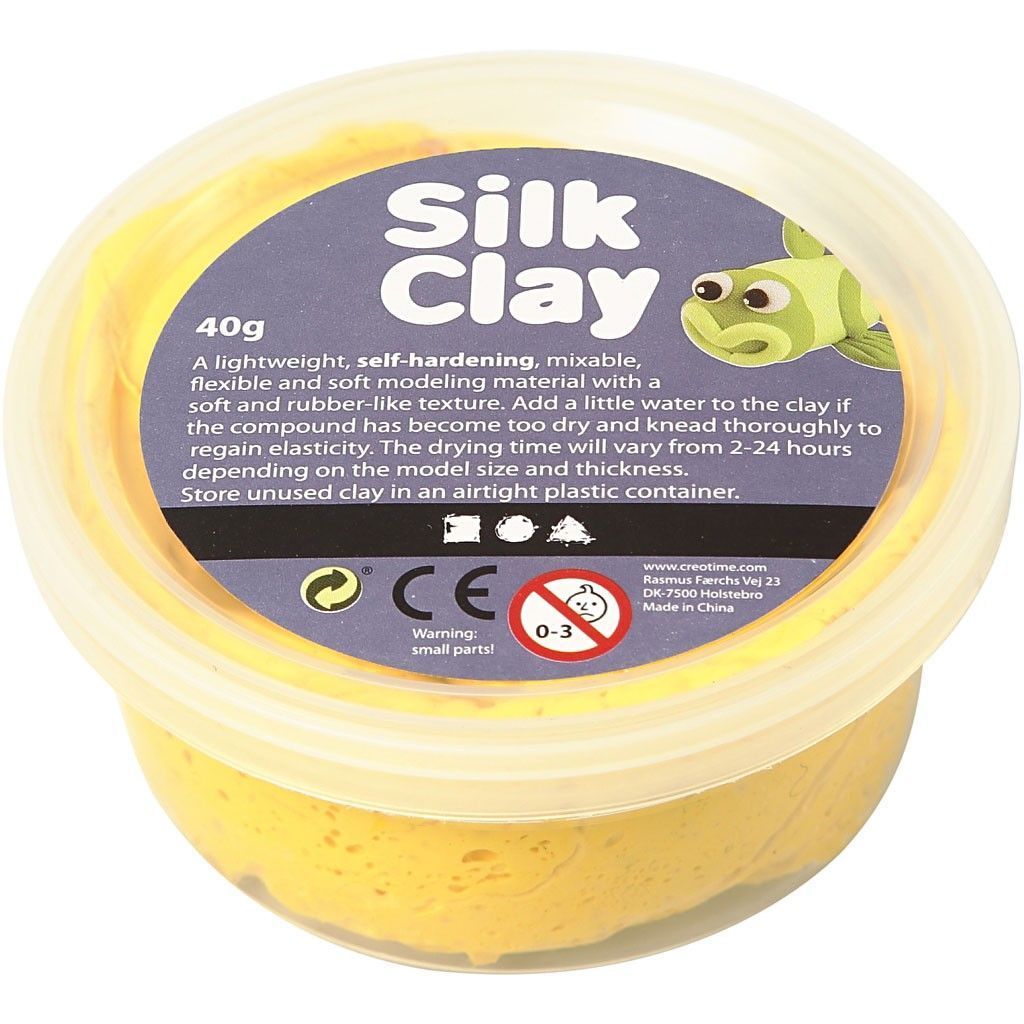 Yellow Colour Pliable Lightweight Modelling Compound With Plastic Tub 40 g - Home - Crafts