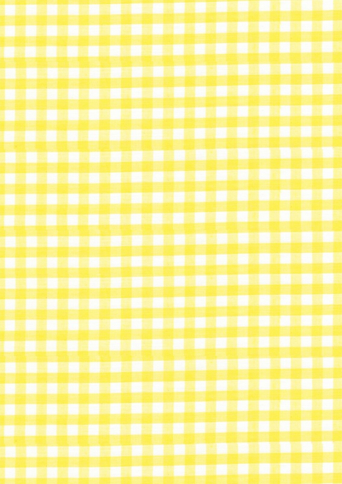 Yellow Gingham Polycotton 1/4" Checked Fabric Select Size 112cm Wide - Home - Crafts